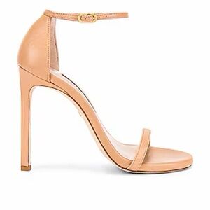 Stuart Weitzman Nudist Heel in Adobe Leather 7.5
